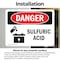 Signmission Sulfuric Acid Danger Sign, Vinyl Decal, 10in W x 7in L, 2PK OS-2PACK-DS-D-710-L-1585 - alternate 4